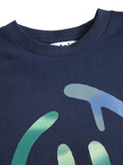T-shirt per bambino Molo Kids blu navy con stampa smiley 1W26A208 9955 MOLO KIDS 