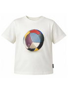 T-shirt per bambino Molo Kids bianca con stampa grafica pallone sul davanti 1W26A212 5999 MOLO KIDS 