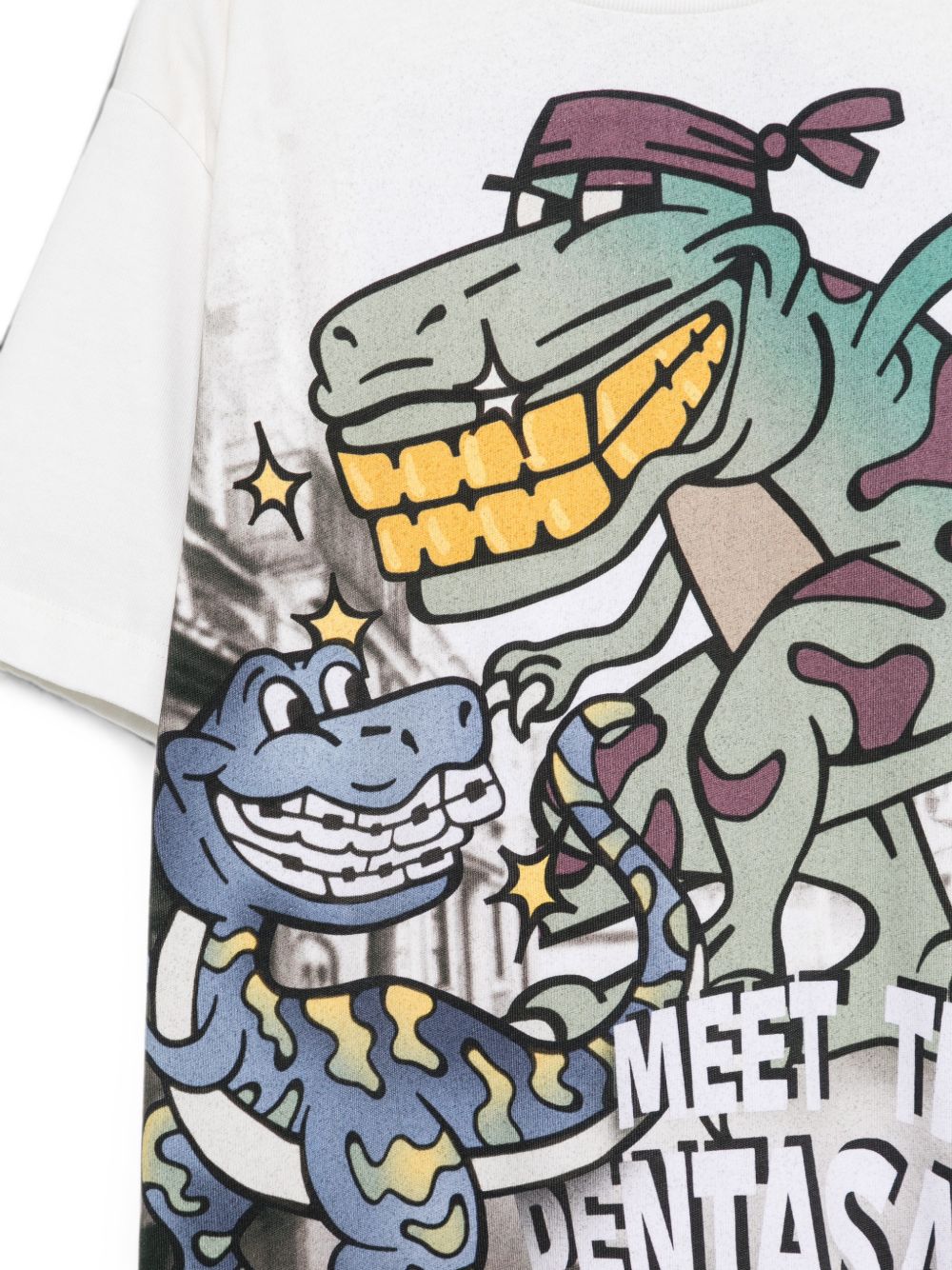 T-shirt per bambino Molo Kids bianca con stampa grafica sul davanti 1W26A218 9948 MOLO KIDS 