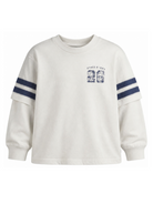 T-shirt per bambino Molo Kids grigia con dettagli sulle maniche 1W26A416 9798 MOLO KIDS 