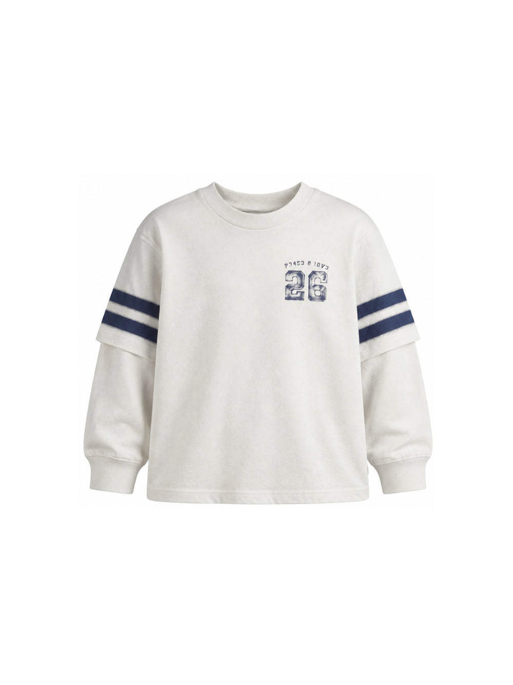 T-shirt per bambino Molo Kids grigia con dettagli sulle maniche 1W26A416 9798 MOLO KIDS 