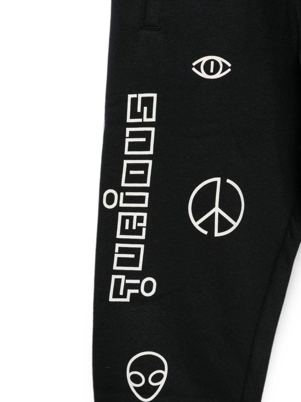 Pantaloni sportivi per bambino Molo Kids neri con vita elasticizzata 1W26I201 0099 MOLO KIDS 