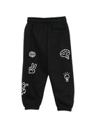 Pantaloni sportivi per bambino Molo Kids neri con vita elasticizzata 1W26I201 0099 MOLO KIDS 