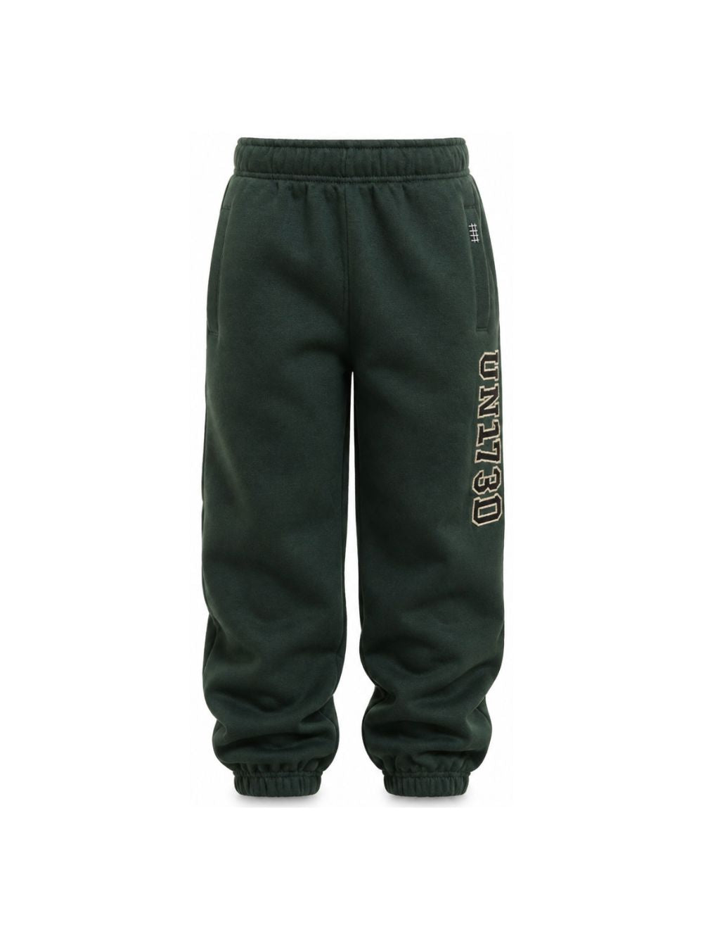 Pantaloni sportivi per bambino Molo Kids verdi con stampa grafica sul lato 1W26I201 5721 MOLO KIDS 