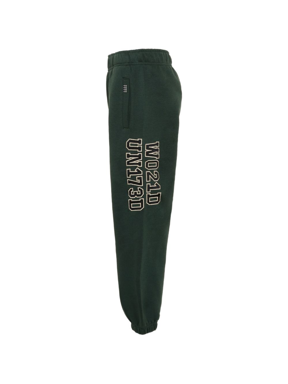 Pantaloni sportivi per bambino Molo Kids verdi con stampa grafica sul lato 1W26I201 5721 MOLO KIDS 