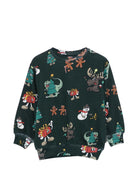 Felpa per bambino Molo Kids verde con stampa grafica all-over 1W26J210 5872 MOLO KIDS 