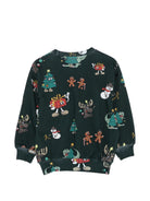 Felpa per bambino Molo Kids verde con stampa grafica all-over 1W26J210 5872 MOLO KIDS 