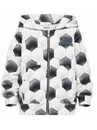 Felpa per bambino Molo kids bianca e nera con stampa grafica pallone 1W26J303 6253 MOLO KIDS 