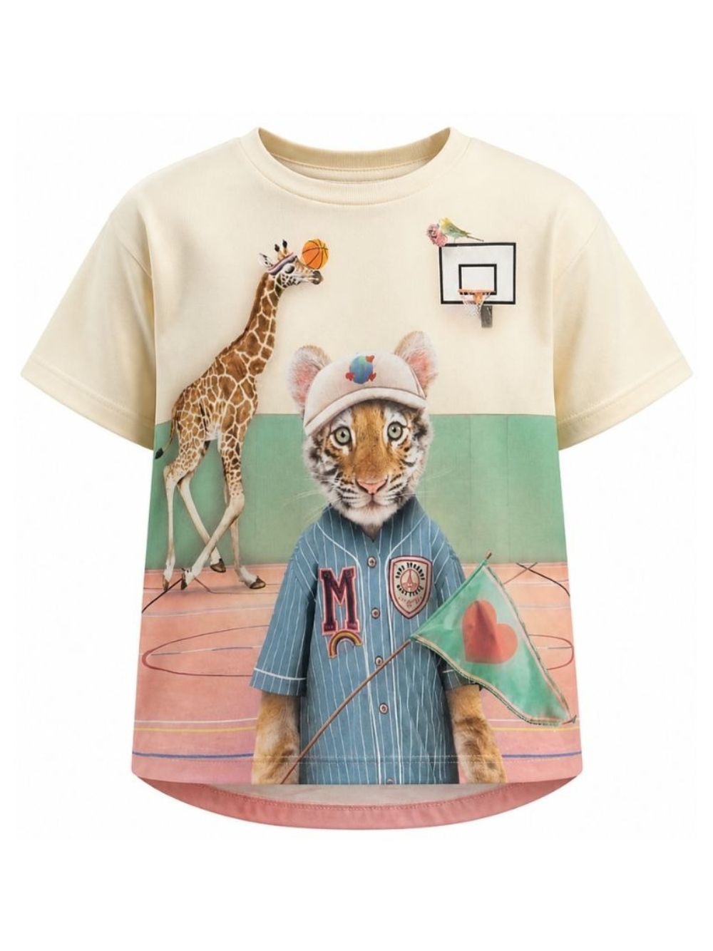 T-shirt per bambina Molo Kids multicolore con stampa grafica all-over 2W26A209 5804 MOLO KIDS 