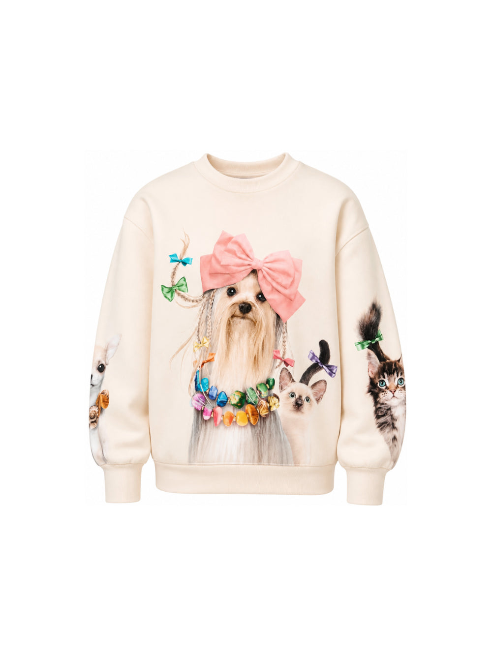 Felpa per bambina Molo Kids rosa con stampa grafica sul davanti 2W26A407 5758 MOLO KIDS 