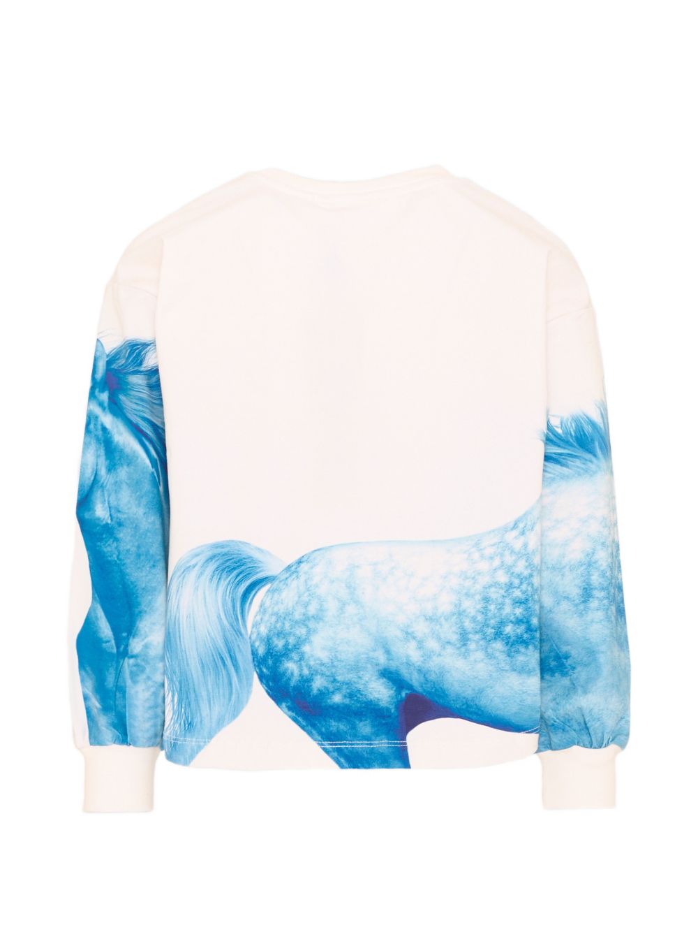Felpa per bambina Molo Kids bianco con stampa cavalli 2W26A407 5765 MOLO KIDS 