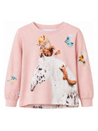 T-shirt per bambina Molo Kids rosa a maniche lunghe 2W26A411 5751 MOLO KIDS 