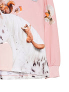 T-shirt per bambina Molo Kids rosa a maniche lunghe 2W26A411 5751 MOLO KIDS 