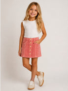Gonna per bambina Molo Kids rosa con bottoni oro 2W26D111 8355 MOLO KIDS 
