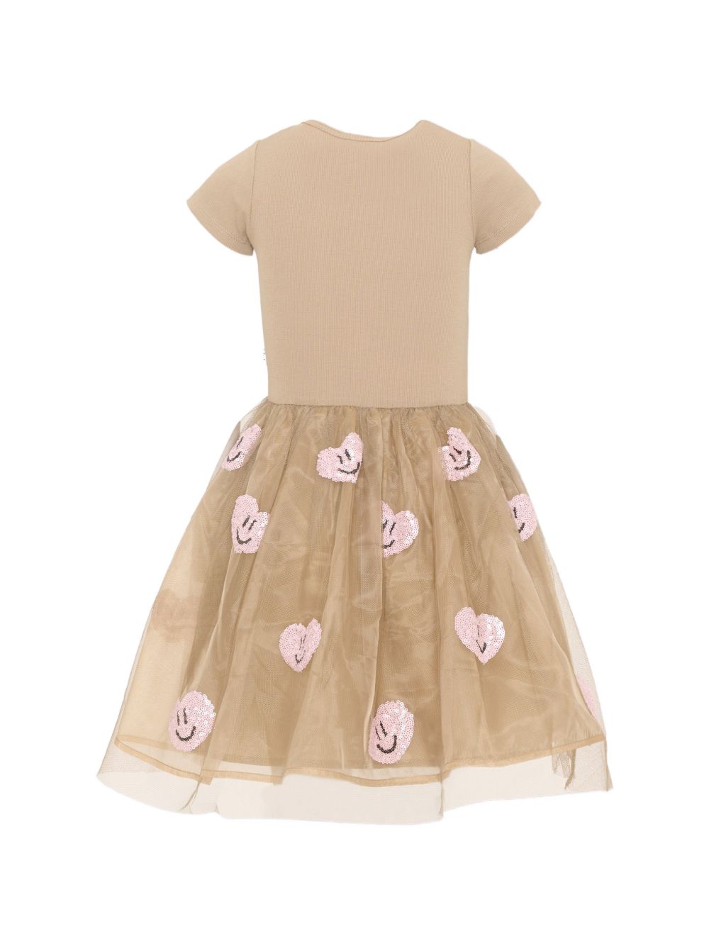 Abito per bambina Molo Kids beige con gonna in tulle con applicazioni 2W26E101 5732 MOLO KIDS 