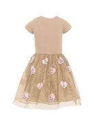 Abito per bambina Molo Kids beige con gonna in tulle con applicazioni 2W26E101 5732 MOLO KIDS 