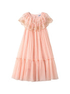 Abito per bambina Molo Kids rosa con motivo con paillettes 2W26E103 8058 MOLO KIDS 