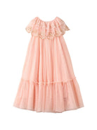 Abito per bambina Molo Kids rosa con motivo con paillettes 2W26E103 8058 MOLO KIDS 