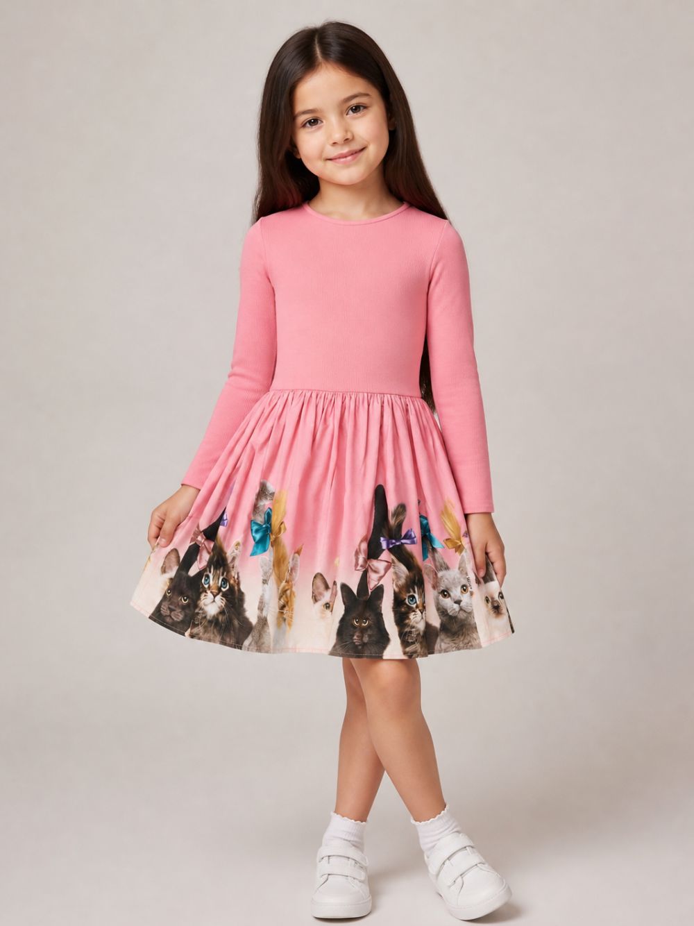 Abito per bambina Molo Kids rosa con stampa grafica 2W26E203 5616 MOLO KIDS 