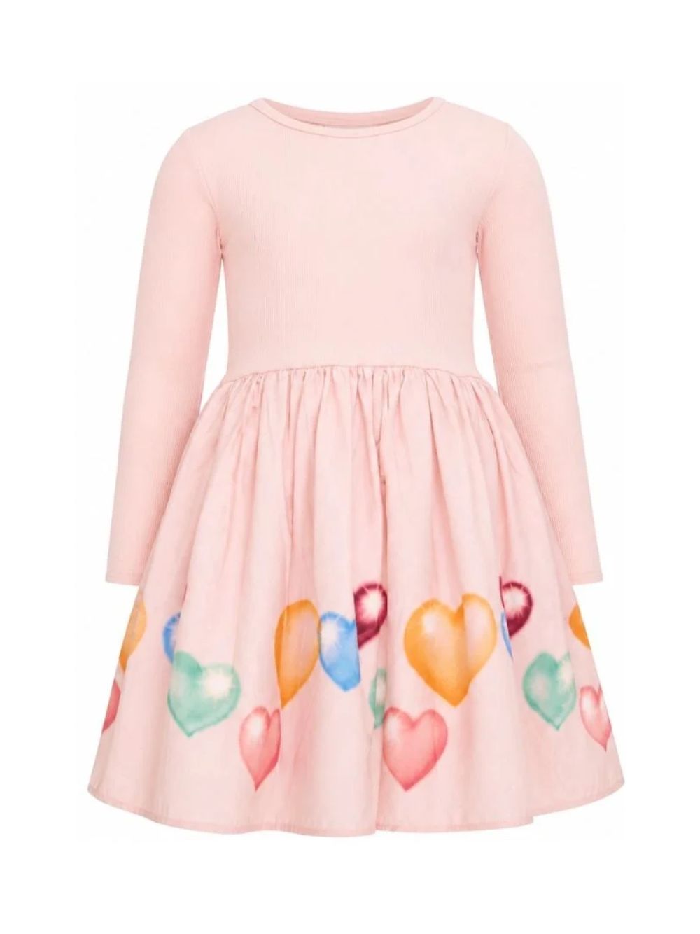 Vestito per bambina Molo Kids rosa con stampa grafica cuori 2W26E203 5745 MOLO KIDS 