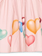 Vestito per bambina Molo Kids rosa con stampa grafica cuori 2W26E203 5745 MOLO KIDS 