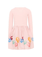 Vestito per bambina Molo Kids rosa con stampa grafica cuori 2W26E203 5745 MOLO KIDS 