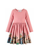 Abito per bambina Molo Kids rosa con stampa grafica animali 2W26E203 5802 MOLO KIDS 