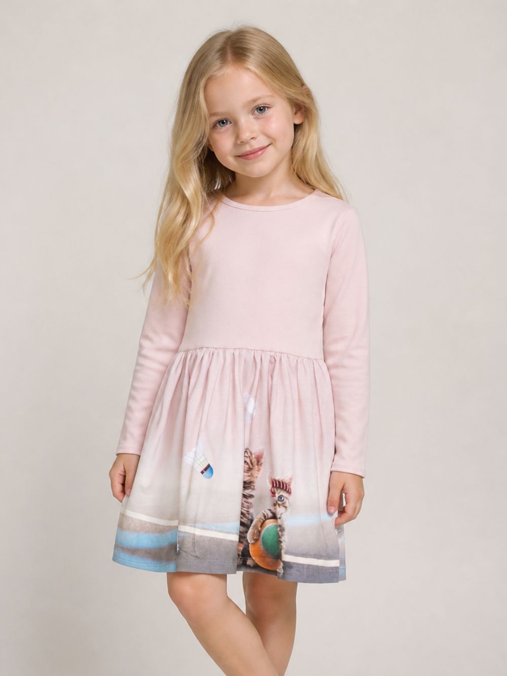 Abito per bambina Molo Kids rosa con stampa grafica animali 2W26E207 5799 MOLO KIDS 
