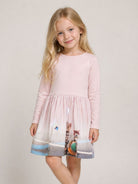 Abito per bambina Molo Kids rosa con stampa grafica animali 2W26E207 5799 MOLO KIDS 