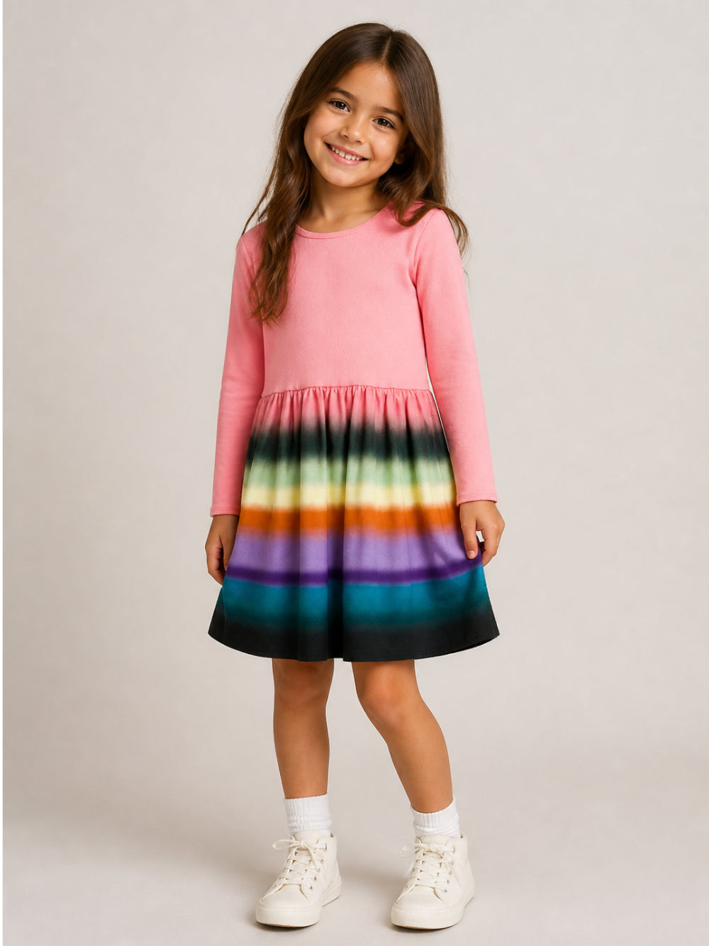 Abito per bambina Molo Kids multicolor con gonna a righe 2W26E209 5762 MOLO KIDS 