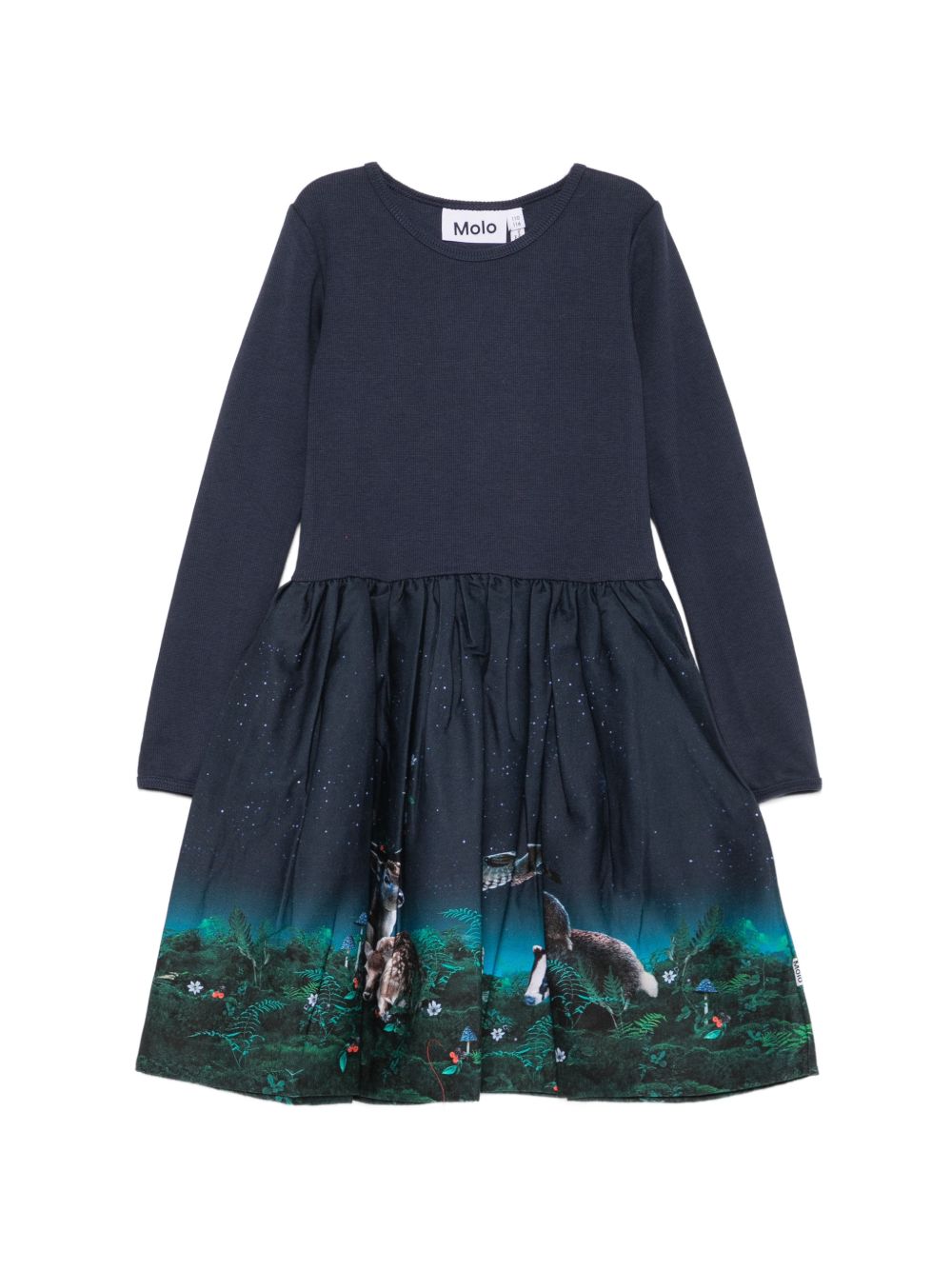 Abito per bambina Molo Kids blu navy con stampa grafica 2W26E209 5794 MOLO KIDS 