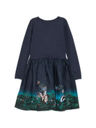 Abito per bambina Molo Kids blu navy con stampa grafica 2W26E209 5794 MOLO KIDS 