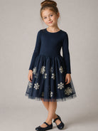Abito per bambina Molo Kids blu navy con paillettes 2W26E210 5754 MOLO KIDS 