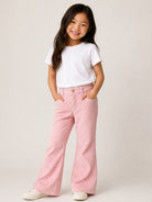 Jeans per bambina Molo Kids rosa con trama a coste 2W26I104 5724 MOLO KIDS 