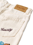 Jeans per bambina Molo Kids beige a gamba ampia con stampa 2W26I108 2444 MOLO KIDS 