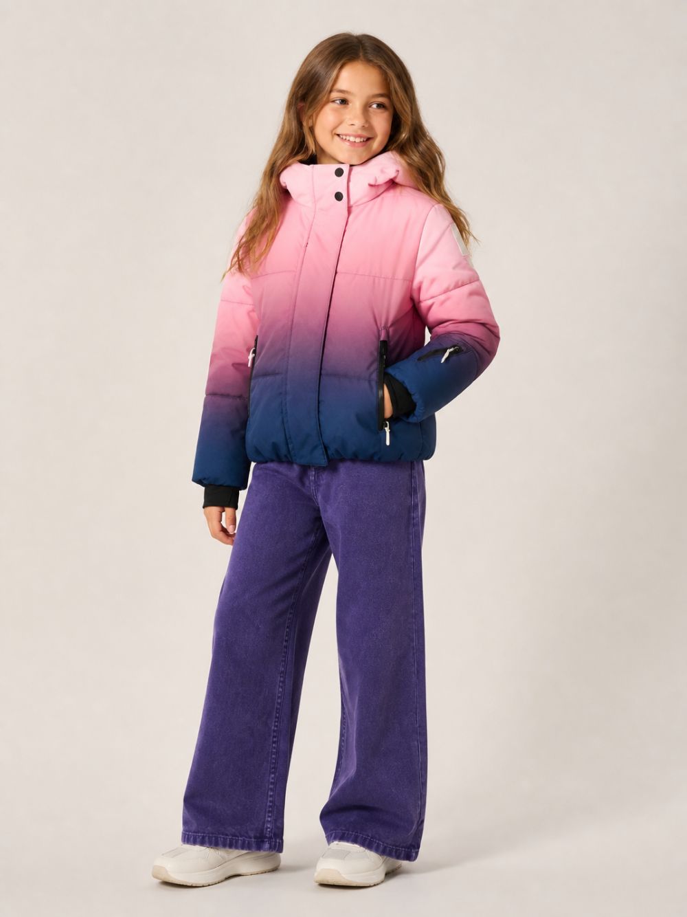 Jeans per bambina Molo Kids viola con design a cinque tasche 2W26I108 5844 MOLO KIDS 