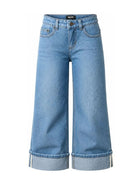 Pantaloni per bambina Molo Kids denim con gamba ampia 2W26I112 5846 MOLO KIDS 