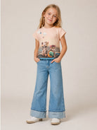 Pantaloni per bambina Molo Kids denim con gamba ampia 2W26I112 5846 MOLO KIDS 