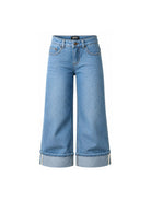 Pantaloni per bambina Molo Kids denim con gamba ampia 2W26I112 5846 MOLO KIDS 