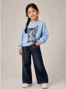 Jeans per bambina Molo Kids denim con decorazione con strass 2W26I113 5861 MOLO KIDS 
