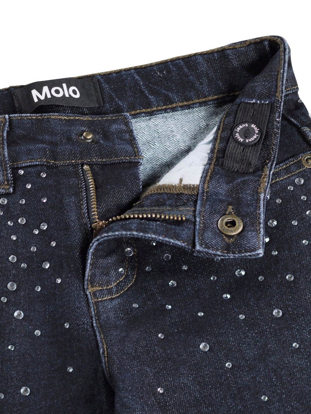 Jeans per bambina Molo Kids denim con decorazione con strass 2W26I113 5861 MOLO KIDS 