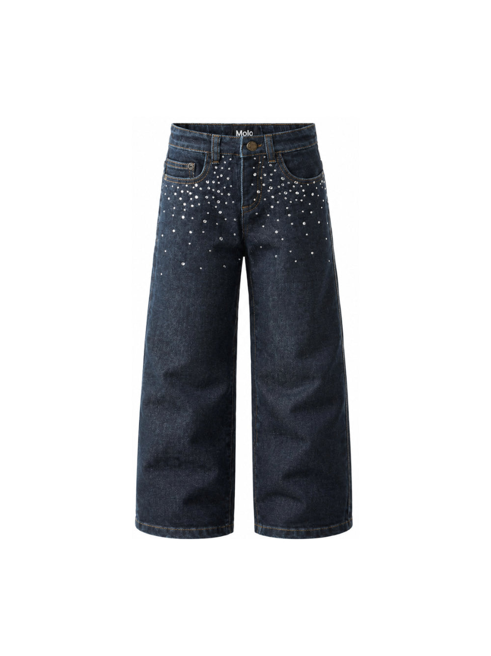 Jeans per bambina Molo Kids denim con decorazione con strass 2W26I113 5861 MOLO KIDS 