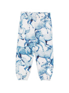 Pantaloni sportivi Adan per bambino Molo Kids blu con stampa grafica cavalli 2W26I201 5740 MOLO KIDS 