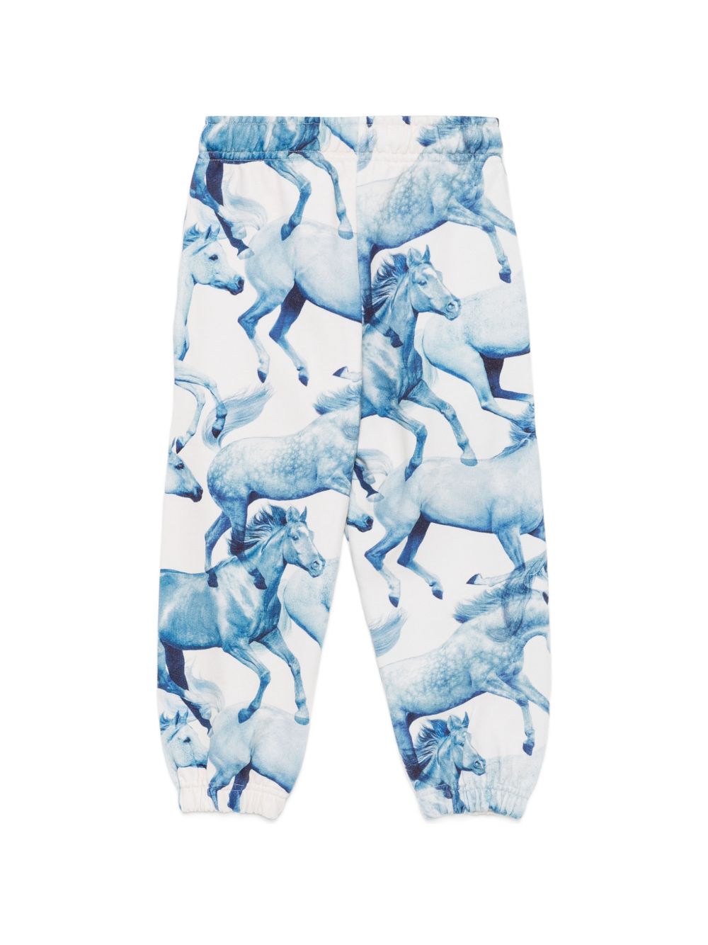Pantaloni sportivi Adan per bambino Molo Kids blu con stampa grafica cavalli 2W26I201 5740 MOLO KIDS 