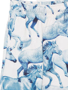 Pantaloni sportivi Adan per bambino Molo Kids blu con stampa grafica cavalli 2W26I201 5740 MOLO KIDS 
