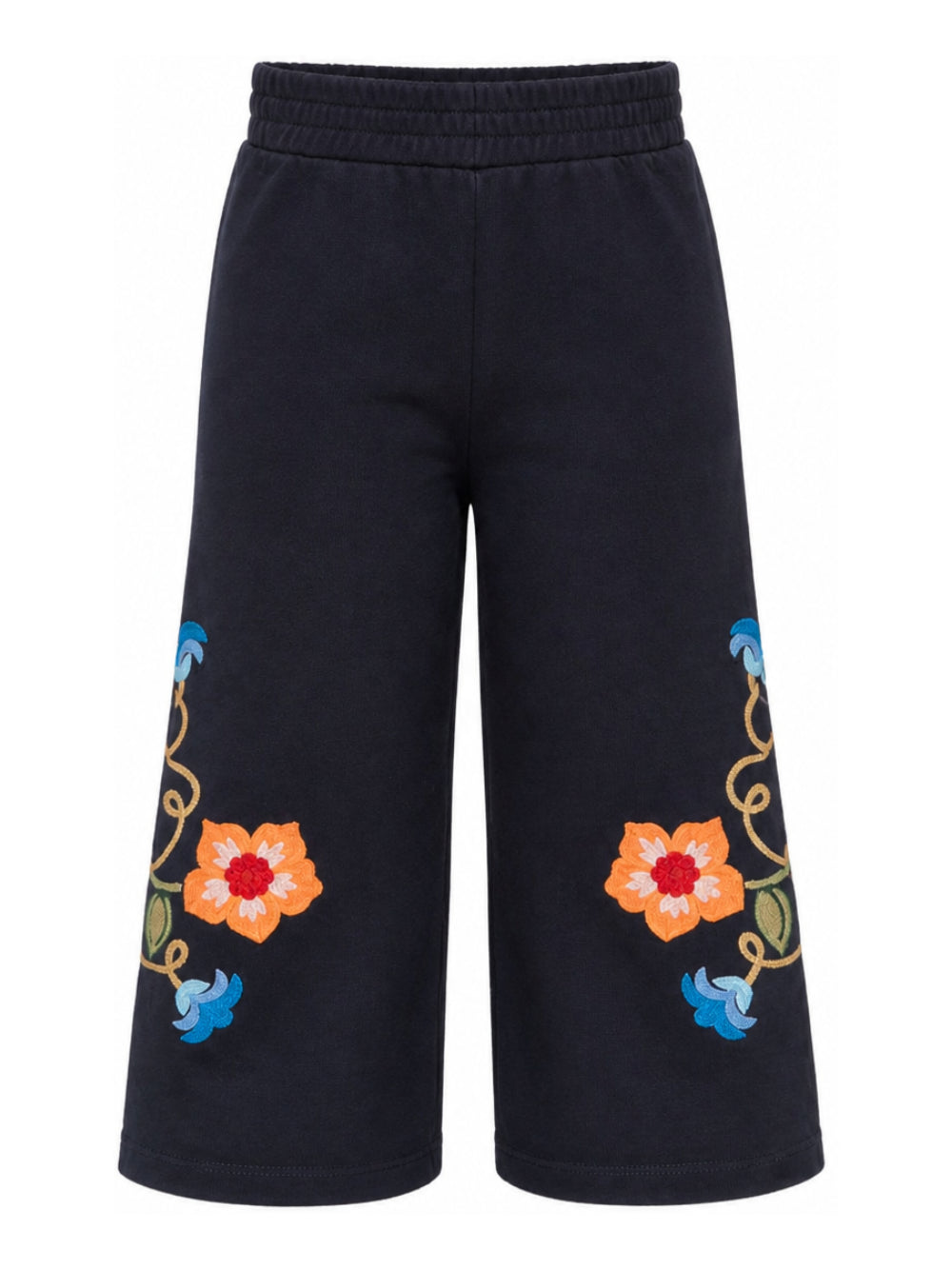 Pantaloni per bambina Molo Kids blu con stampa grafica floreale 2W26I208 2292 MOLO KIDS 