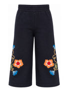 Pantaloni per bambina Molo Kids blu con stampa grafica floreale 2W26I208 2292 MOLO KIDS 
