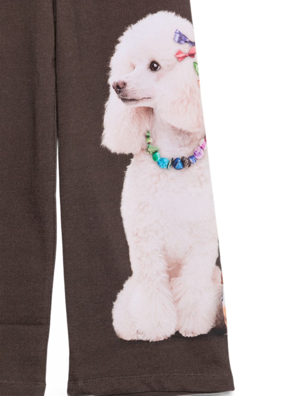 Pantaloni per bambina Molo Kids marrone con stampa grafica cani 2W26I210 5758 MOLO KIDS 