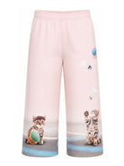 Pantaloni per bambina Molo Kids rosa con stampa grafica gattini 2W26I211 5803 MOLO KIDS 