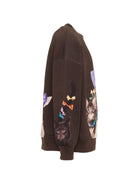 Felpa per bambina Molo Kids marrone con stampa grafica 2W26J202 5758 MOLO KIDS 